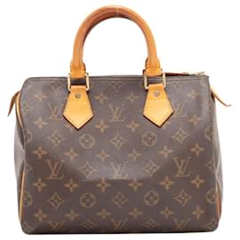 Louis Vuitton-Brown vintage 2002 Monogram Speedy 25 bag-Brown
