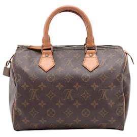 Louis Vuitton-Brown vintage 1992 Monogram Speedy 25 bag-Brown