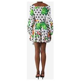 Autre Marque-Black & white polka dot fruit mini dress - size XS-White