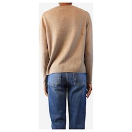 Autre Marque-Taupe Snoopy badge sweater - size XS-Other