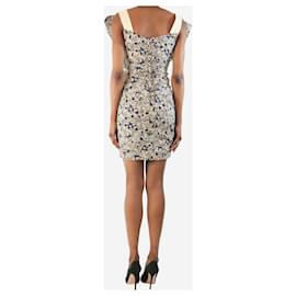 Isabel Marant Etoile-Neutral floral linen mini dress - size UK 6-Other