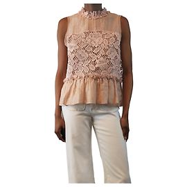 Alexis Top de encaje sin mangas rosa - talla XS Rosa