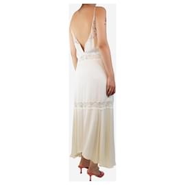 Theory-Cream lace midi dress - size UK 2-Cream