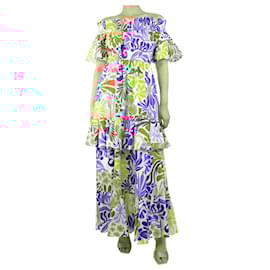 Autre Marque-Multicolour floral tiered midi dress - size UK 10-Multiple colors