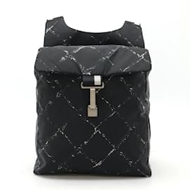 Chanel-Chanel Old Travel Line Rucksack Backpack-Black,Red