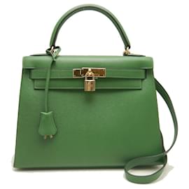 Hermès-Sac à main Hermes Kelly 28-Vert