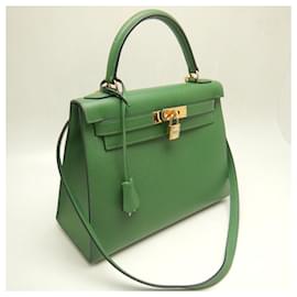 Hermès-Sac à main Hermes Kelly 28-Vert