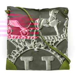 Hermès-Sac à épaule Silky City MM d'Hermès-Marron,Rose,Violet