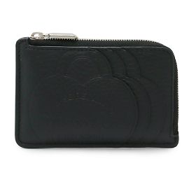 Tiffany & Co. Black Leather Coin Case Black