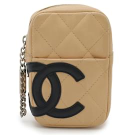Chanel-Chanel Cambon Line Cigar Case-Black,Beige