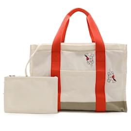 Hermès-Sac fourre-tout de mère Hermes Adada-Autre,Gris,Écru