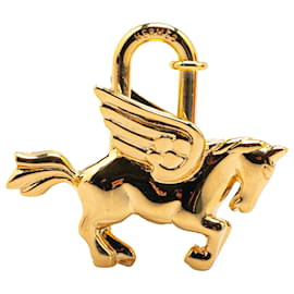 Hermès-Charm de verrouillage Pegasus en or plaqué Hermès-Doré