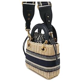 Dior-Dior Brown Mini Oblique Wicker Lady Dior-Brown,Blue,Beige,Navy blue