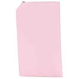 Hermès-Hermès Pink Epsom Tarmac Passport Holder PM-Rose