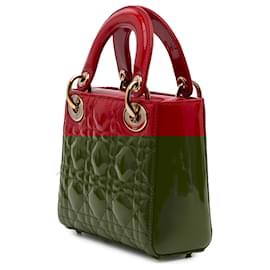 Dior-Dior Red Mini Patent Cannage Lady Dior-Red