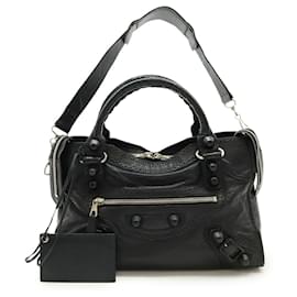 Balenciaga-Balenciaga Giant City Editor's Bag-Black