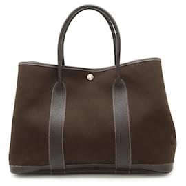 Hermès-Sac Tote PM Hermes Garden-Marron foncé