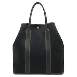 Hermès-Sac tote MM Hermes Garden-Noir