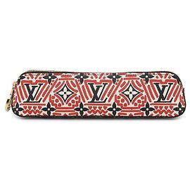 Monogramm Stiftetui von Louis Vuitton Rot Roh