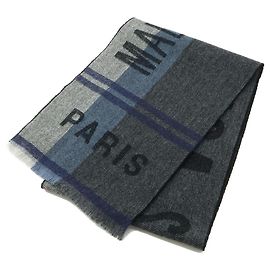 Louis Vuitton Wool and Cashmere Stole Brown Black Blue Navy blue
