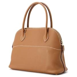 Hermès-Hermes Bolide 27 Handbag in Gold Swift Leather-Golden