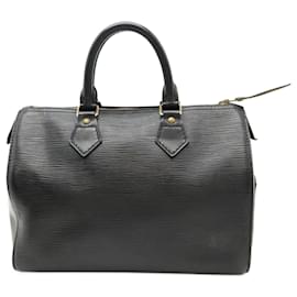 Louis Vuitton-Louis Vuitton Epi Speedy 25 Handbag-Black