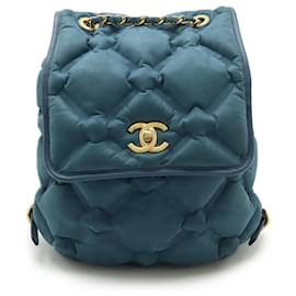Chanel-Chanel Bubble Quilt Chain Shoulder Backpack-Pink,Blue