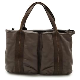 Hermès-Sac tote horizontal MM Hermes Caravan-Orange,Marron foncé