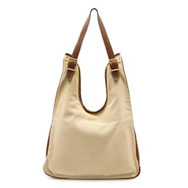 Hermès-Sac à épaule Hermes Masai GM-Marron,Beige