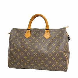Louis Vuitton-Louis Vuitton Monogram Speedy 35 Handbag-Brown