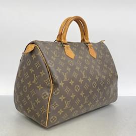 Louis Vuitton-Louis Vuitton Monogram Speedy 35 Handbag-Brown