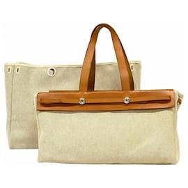 Hermès-Sac à épaule Hermes Airbag Cabas GM Toile H-Autre