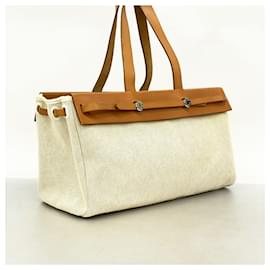 Hermès-Sac à épaule Hermes Airbag Cabas GM Toile H-Autre