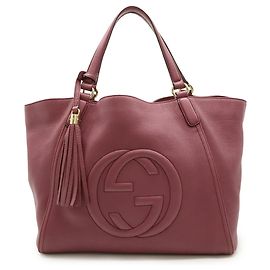 Borsa tote Gucci Soho Cellarius Rosa Porpora