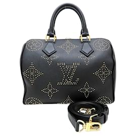 Louis Vuitton-Louis Vuitton Monogram Empreinte Speedy Bandouliere 25 Handbag-Black