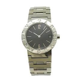 Bulgari-Bvlgari Date SS Black Dial Unisex Quartz Wristwatch-Other