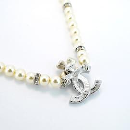 Chanel-Chanel Necklace Coco Mark Clover-Silvery,Golden