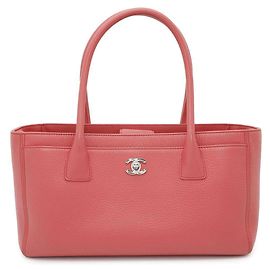 Bolsa tote de couro rosa Chanel Rosa