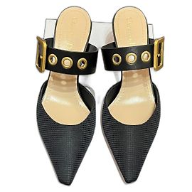 Christian Dior Black Leather Heels Black