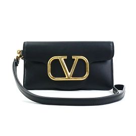 Valentino Garavani Black Leather Clutch Bag Black