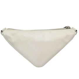 Prada-Prada Triangle Men's Shoulder Bag-White