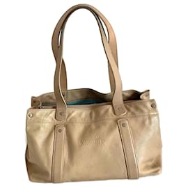 Longchamp beige leather handbag Beige Cream