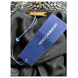 Rebecca Minkoff-Sequinned mini dress, new with tags-Black,Silvery