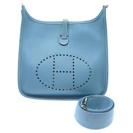 Hermès-Sac à épaule Hermes Evelyne PM-Bleu