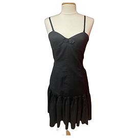 Roberto Cavalli Class Kleid Schwarz Wolle Schwarz