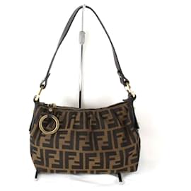 Fendi-Sac à épaule Fendi Zucca-Marron