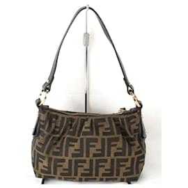 Fendi-Sac à épaule Fendi Zucca-Marron