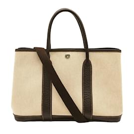 Hermès-Hermes Garden 30 TPM Handbag Tote-Brown