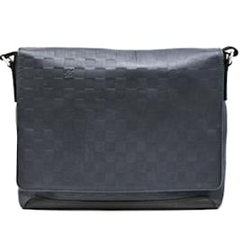 Louis Vuitton-Sac à épaule Louis Vuitton Damier Infini District MM-Bleu Marine