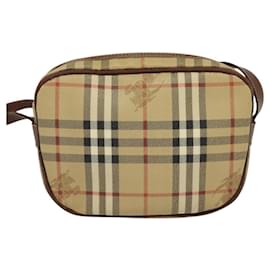Autre Marque-Burberrys Nova Check Shoulder Bag PVC Beige Auth bs25649-Beige